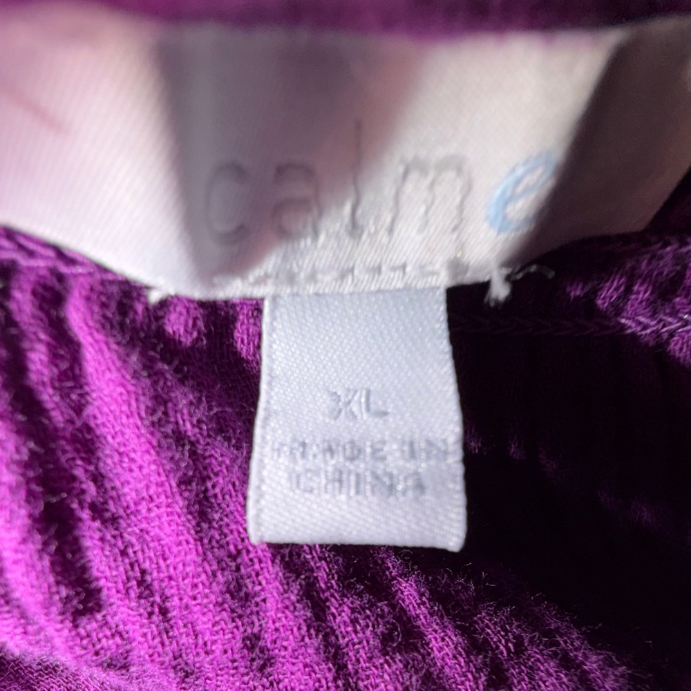 Johnny Was, Calme like new, cotton Purple Gauze Tiered Dress, size xl ๐๐ - Picture 12 of 14